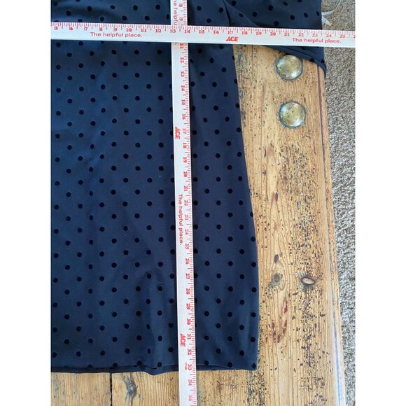 Old‎ Navy Womens Black Polka Dot Dress 3/4 Bell Sleeves M Polyester zipper - Picture 6 of 6